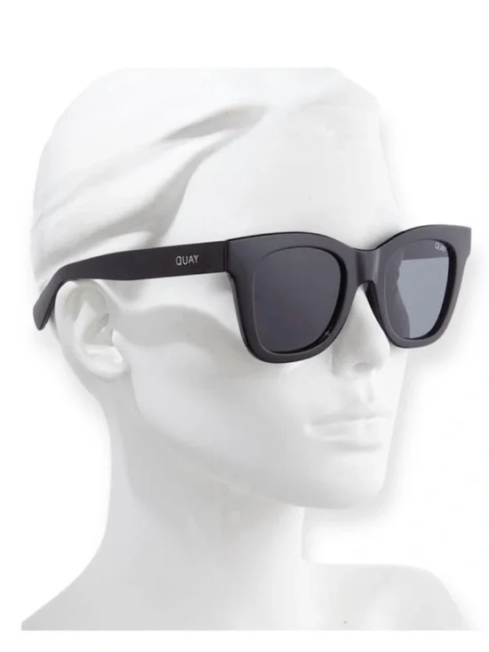 QUAY After Hours Sunglasses Matte Black Frame Smoke Lens Square NWT - Picture 3 of 5
